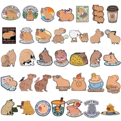 Capybara Series Esmalte Pin, Animal Dos Desenhos Animados, Broches Bonitos, Emblema de Colarinho de Roupas, Lapel Pin, Acessórios, Jóias para Mochila, 31 Estilos