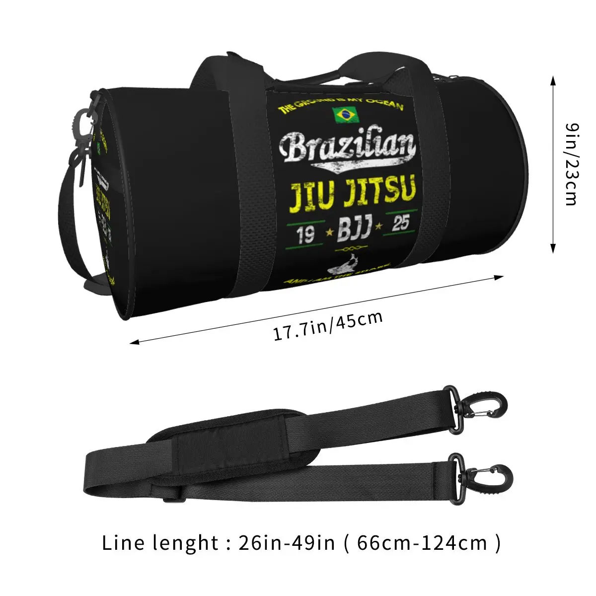 Brazilian Jiu Jitsu Sharks Gym Bag Martial Arts Travel Sports Bags Couple Gym Accessories Colorful Fitness Bag Weekend Handbags