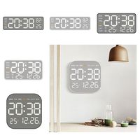 New ABS Electronic Wall Clock Wall-mounted Multi-functional Display Table Clock 12/24H DST Alarm Clocks Bedroom
