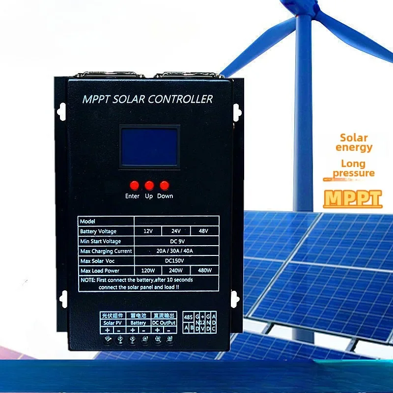 

Step-down type true MPPT solar controller 12V24V48V30A40A50A household photovoltaic charging monitoring