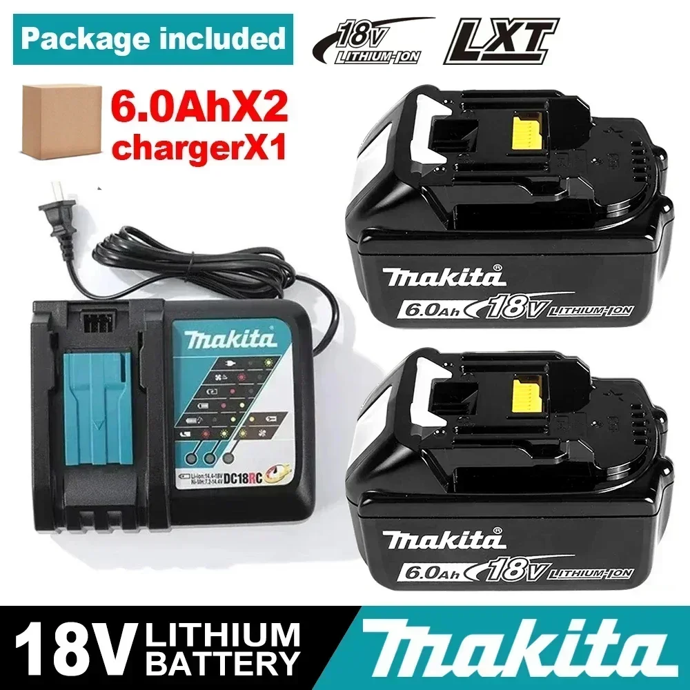 BL1850 für Makita 18V 6Ah Original-Akku Bl1830 Bl1860 Bl1850B Werkzeugbatterien Kompatibel mit Makita 18 Volt Kabelloser Schleifmaschine