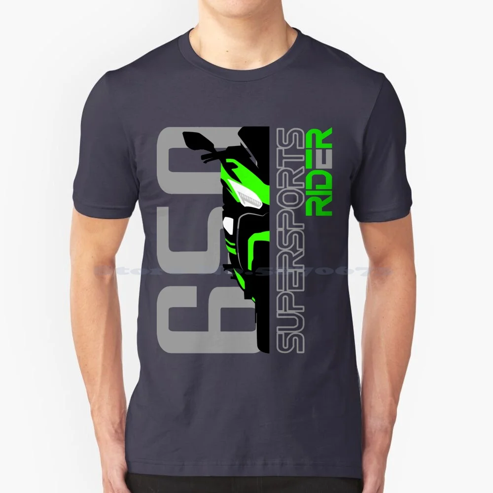 Supersports Rider 650 T Shirt 100% Cotton Tee 650 1000rr Zx10r Zx 10r Zx6r Zx 6r Race Automotive Car Motocross Motox Motorbikes