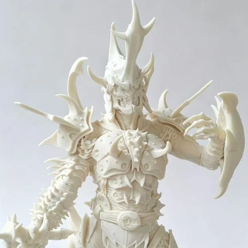 30cm Fantasy-style Bug Armor Samurai Beetle Knight Model 3D Printed Resin Figurine Models DIY Coloring Self-assembly Sculpture
