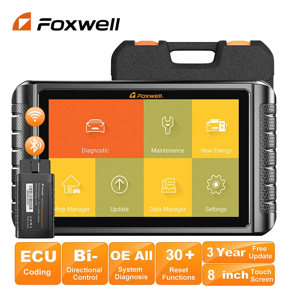 FOXWELL NT909 OBD2 Bidirectional Scan Tool ECU Coding All System Car Diagnostic Tool CANFD AutoAuth Automotive Scanner VAG Guide