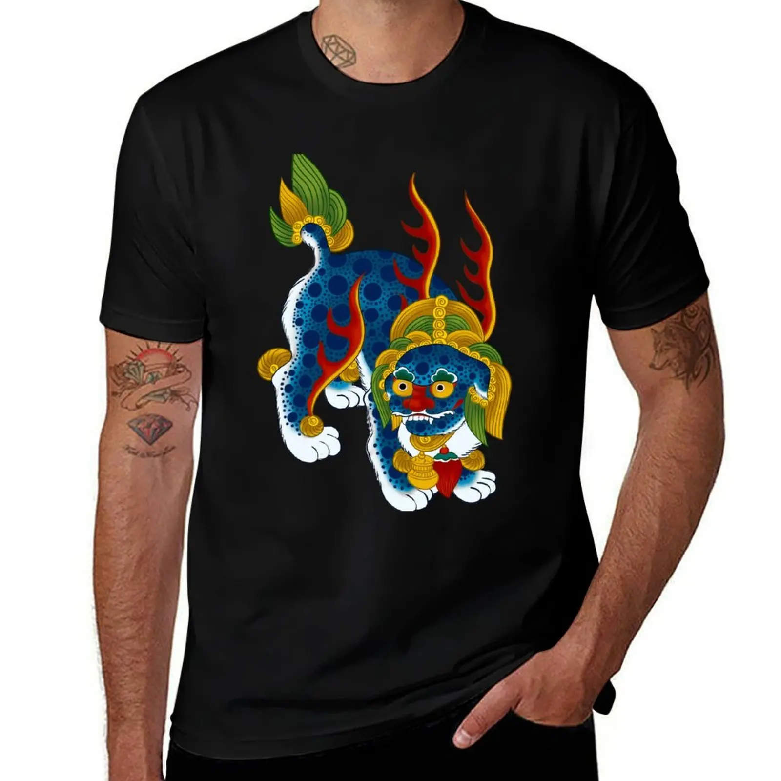 

Ancient guardian Korea foo dog Haetae T-Shirt Cool Dry Performance T-Shirt