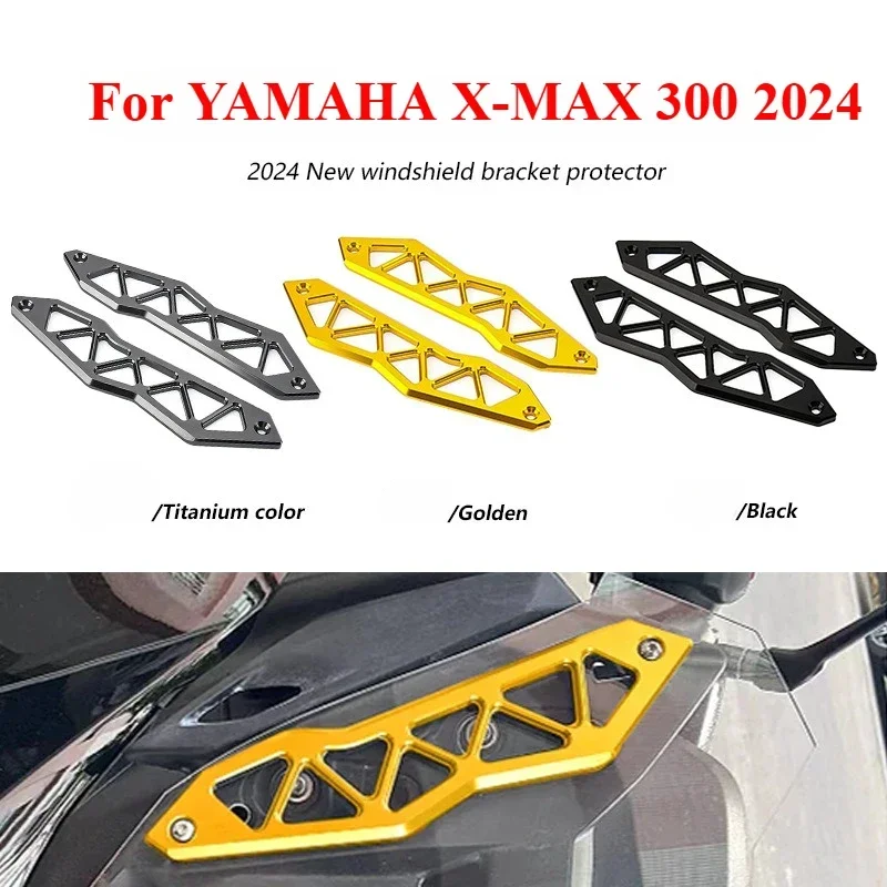 Protetor de pára-brisa modificado, suporte pólo, acessórios de motocicleta para yamaha X-MAX 300, 2023-2024, novo