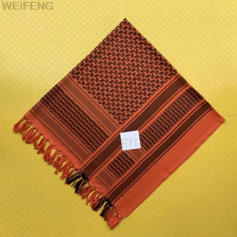 Tactical Arab Keffiyeh Shemagh Scarf Cotton Winter Shawl Neck Warmer Cover Head Wrap Windproof Hiking Camping Scarf Men Women