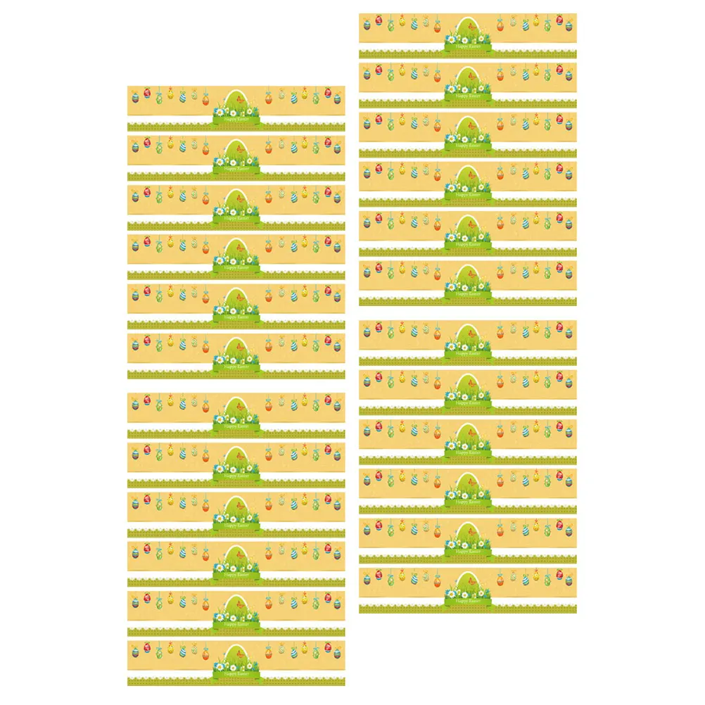 

24Pcs Easter Wine Bottle Stickers Cute Bunny Eggs Long-Lasting Decoration Easter Water Bottle Labels Wine Labels