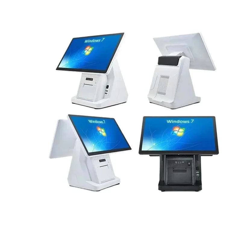Retail Store 15 Inch POS Cash Register Single Dual Screen Wall Mounted Touchscreen All In One Ordering Machine Restaurant