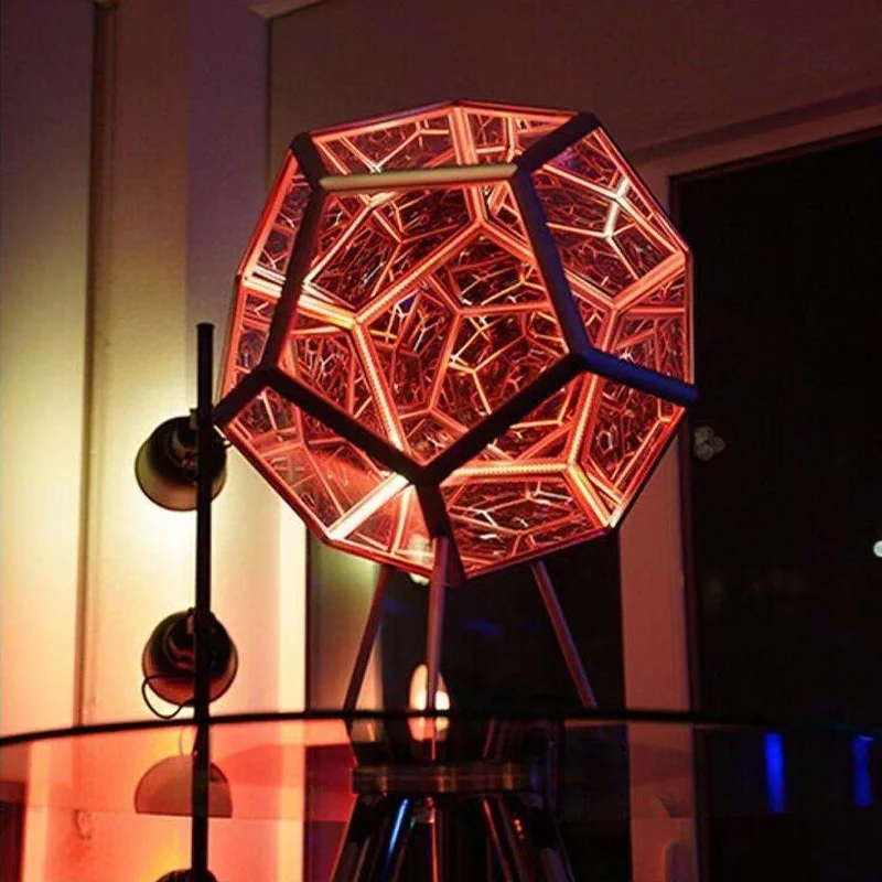 Fantasia Geometria Espaço LED Art Lamp, Dodecaedron Infinito, Cor Criativa, RGB Art Light, Decoração de Natal, Luz Noturna, Presentes de Aniversário