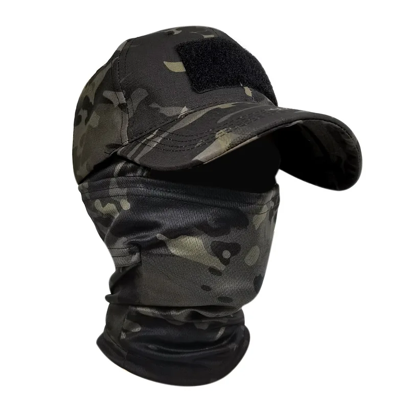 

Camouflage baseball cap visor Outdoor hiking hunting fishing duck tongue tactical military fan baseball cap American Black