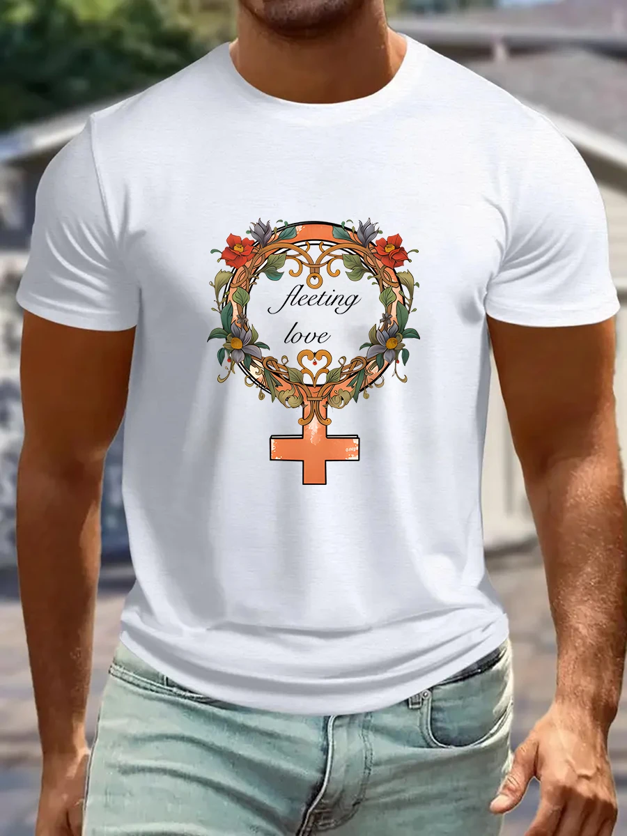 تي شيرت صيفي غير رسمي تي شيرت مغسول تي شيرت فضفاض كبير الحجم بأكمام قصيرة مع أنماط فريدة من نوعها عصرية وممتعة #1