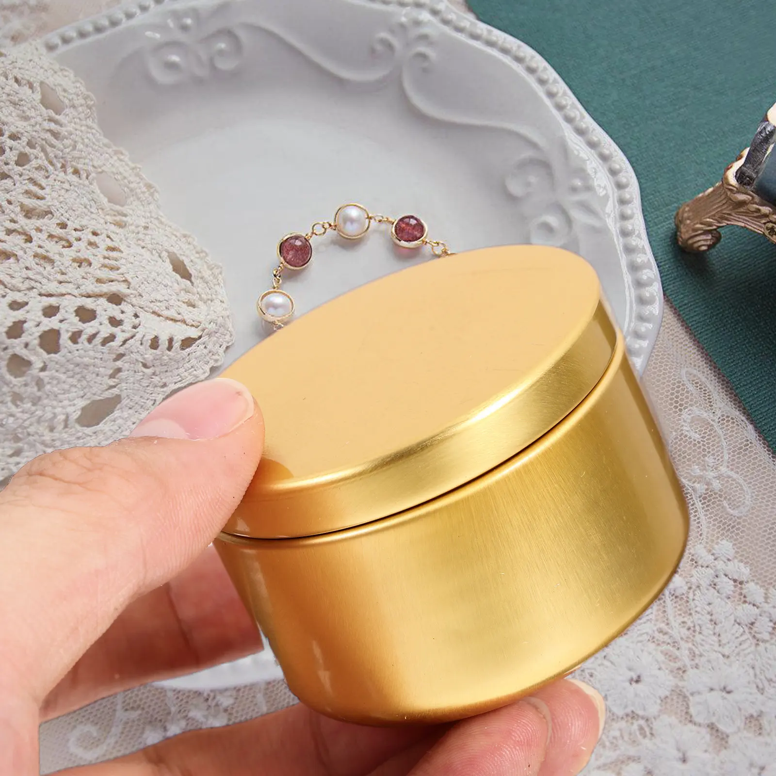 

20 шт. алюминиевых контейнеров для крема, компактные баночки для макияжа, маленькие круглые металлические баночки для хранения, держатели для образцов бальзама для губ