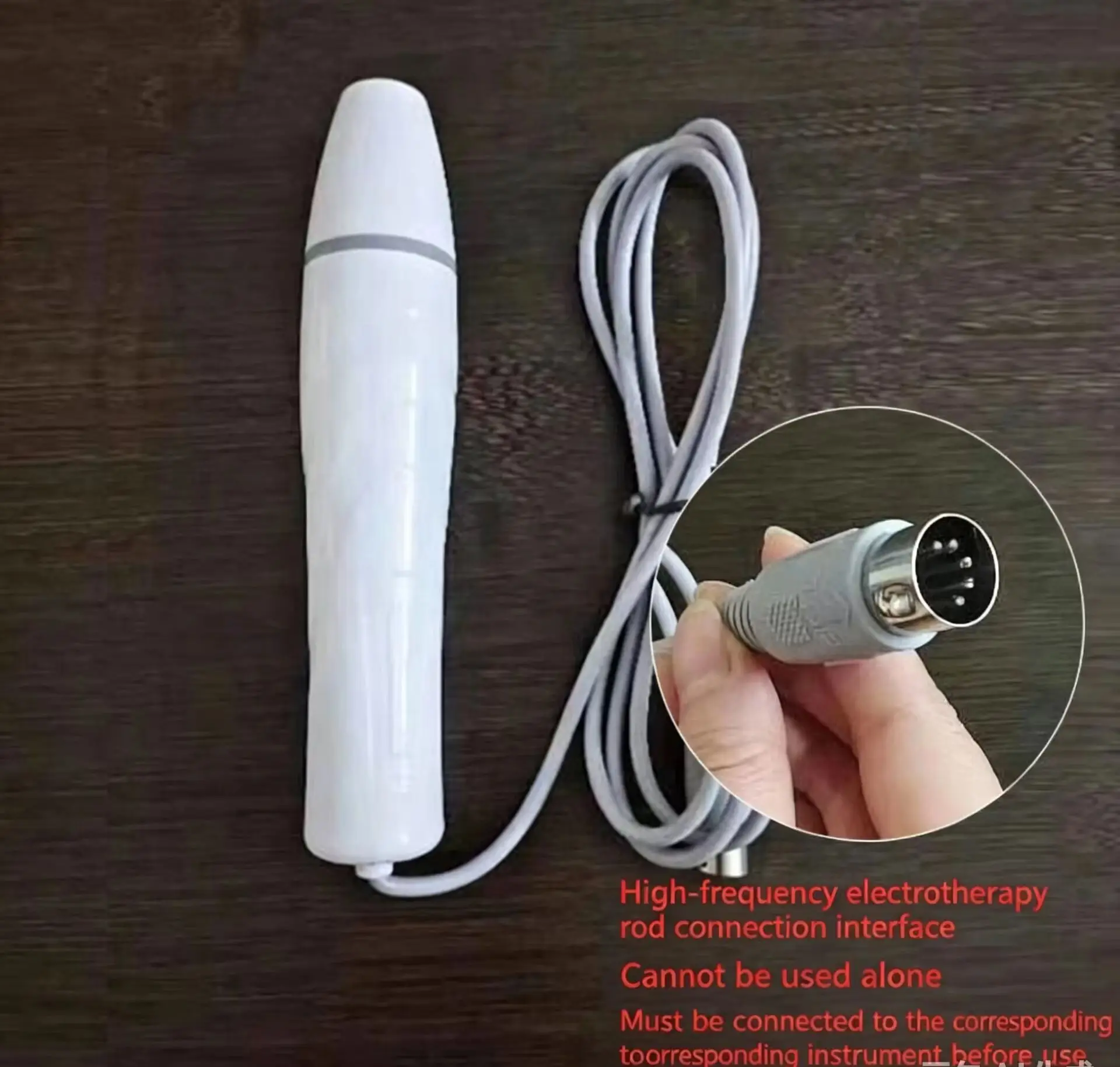 Electrotherapy Rod Handle Parts for Ultrasonic Beauty Instrument 5 Core High Frequency Removal Handhold Portable