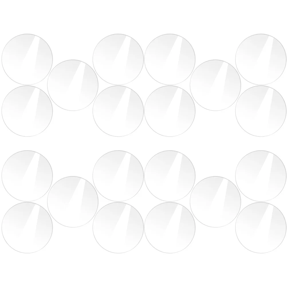 

20 Pcs Round Sheets Acrylic Circle Blanks Clear Circle Blanks for DIY Photo Frame Crafts Multi function Plates