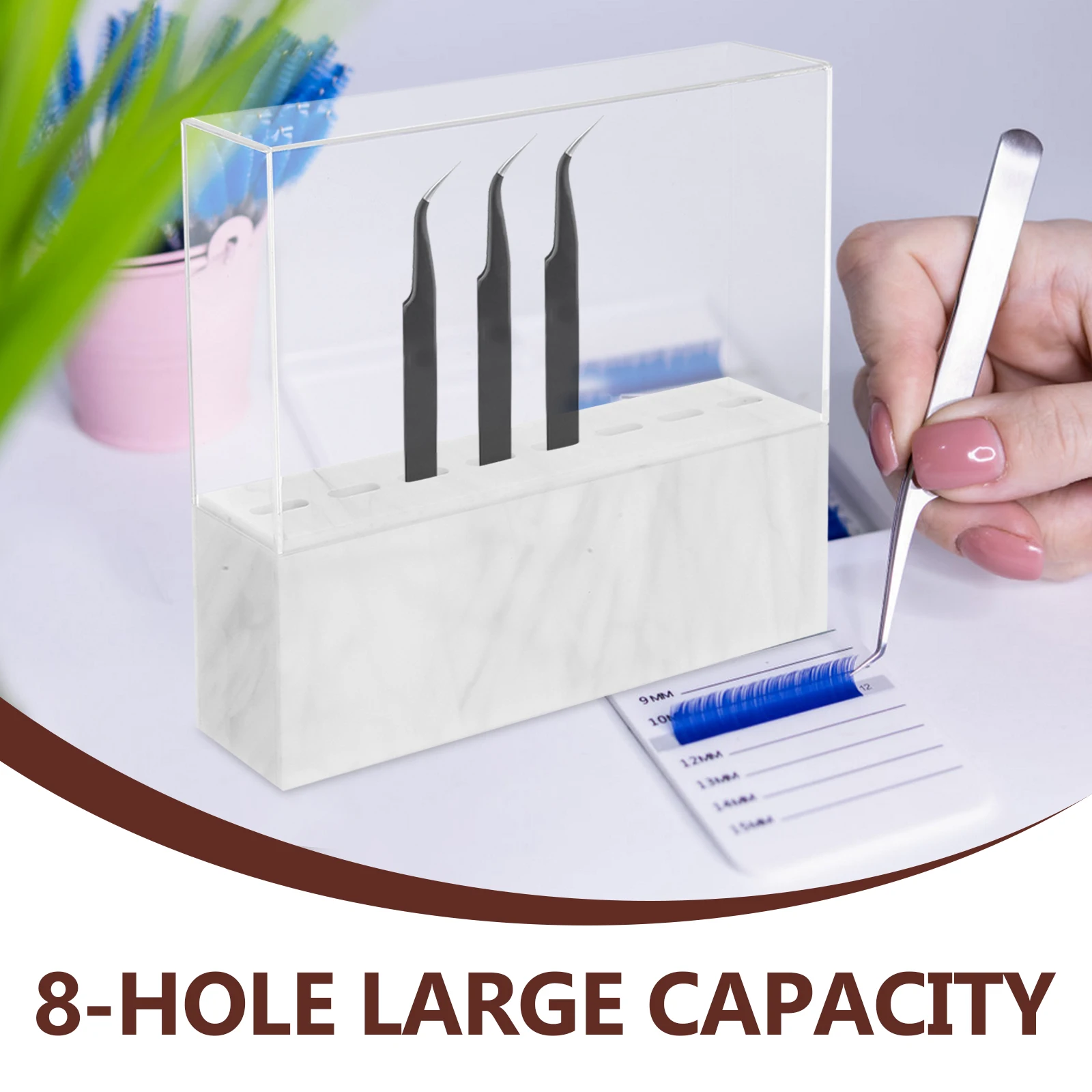 Tweezers Display Rack Acrylic Shelf Durable Storage Makeup Lash Eyelash Beauty Salon Table Teaching Practical Holder