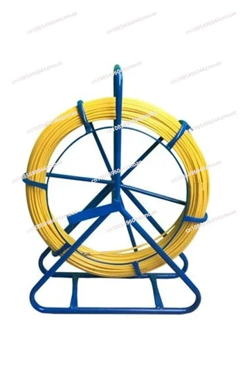 Factory supply 6mm*150m High Quality  Fiberglass duct rod conduit cable pulling machine with ABS coating