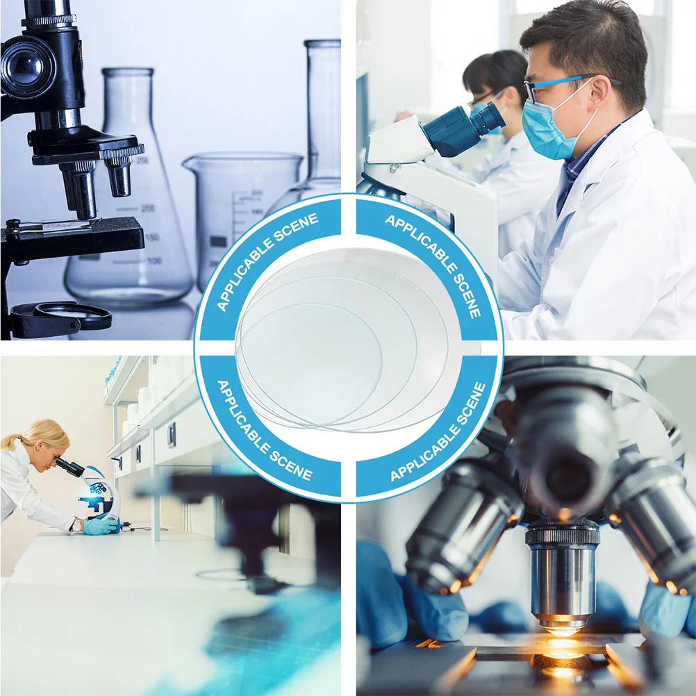 Verre de montre rond de laboratoire, 8 pièces, Durable, multifonctionnel, pour laboratoire scolaire, fourniture d'expérimentation chimique, verre de montre rond