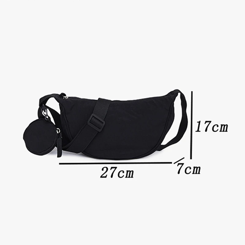 Einfarbig Nylon Leinwand Umhängetasche Casual Unisex Schulter Tasche Outdoor Sport Lagerung Leinwand Tasche Modische frauen Tasche