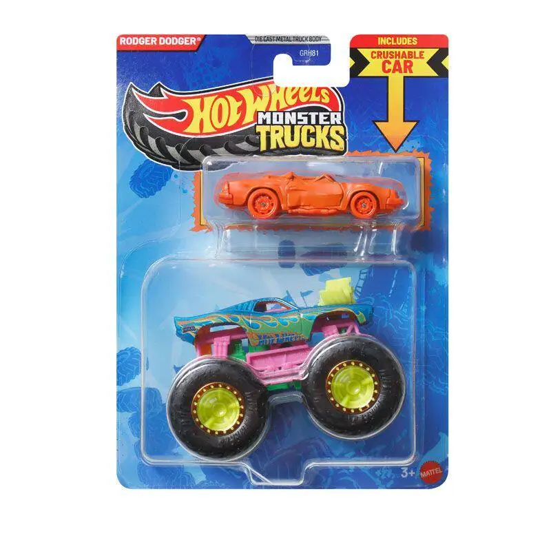 

2026 Hot Wheels Cars MONSTER TRUCKS RODGER DODGER Metal Die-cast Model Collection Toy Vehicles