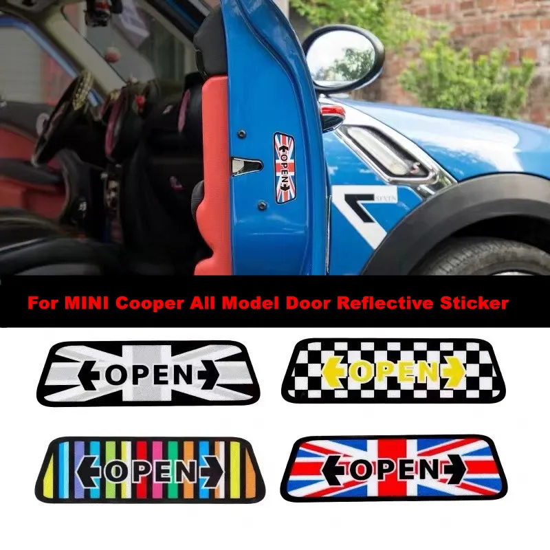 

Car Anti Collision Scratch Protector Door Reflective Warning Sticker For MINI Cooper JCW Countryman Clubman R56 R58 F54 F55 F60