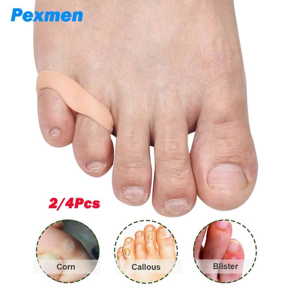 Pexmen-Mathiateur Pinky en gel pour enfants, petite entretoise pour se chevaucher, callosités, blister de Charleroi, pied de veille, 2 pièces, 4 pièces