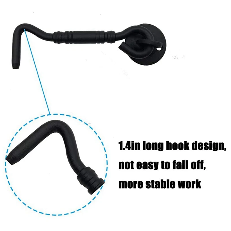 4X Barn Door Lock, 4 Inch Stainless Steel Door Hook & Eye Latch With Mounting Screws, Door Lock Latch For Sliding Door