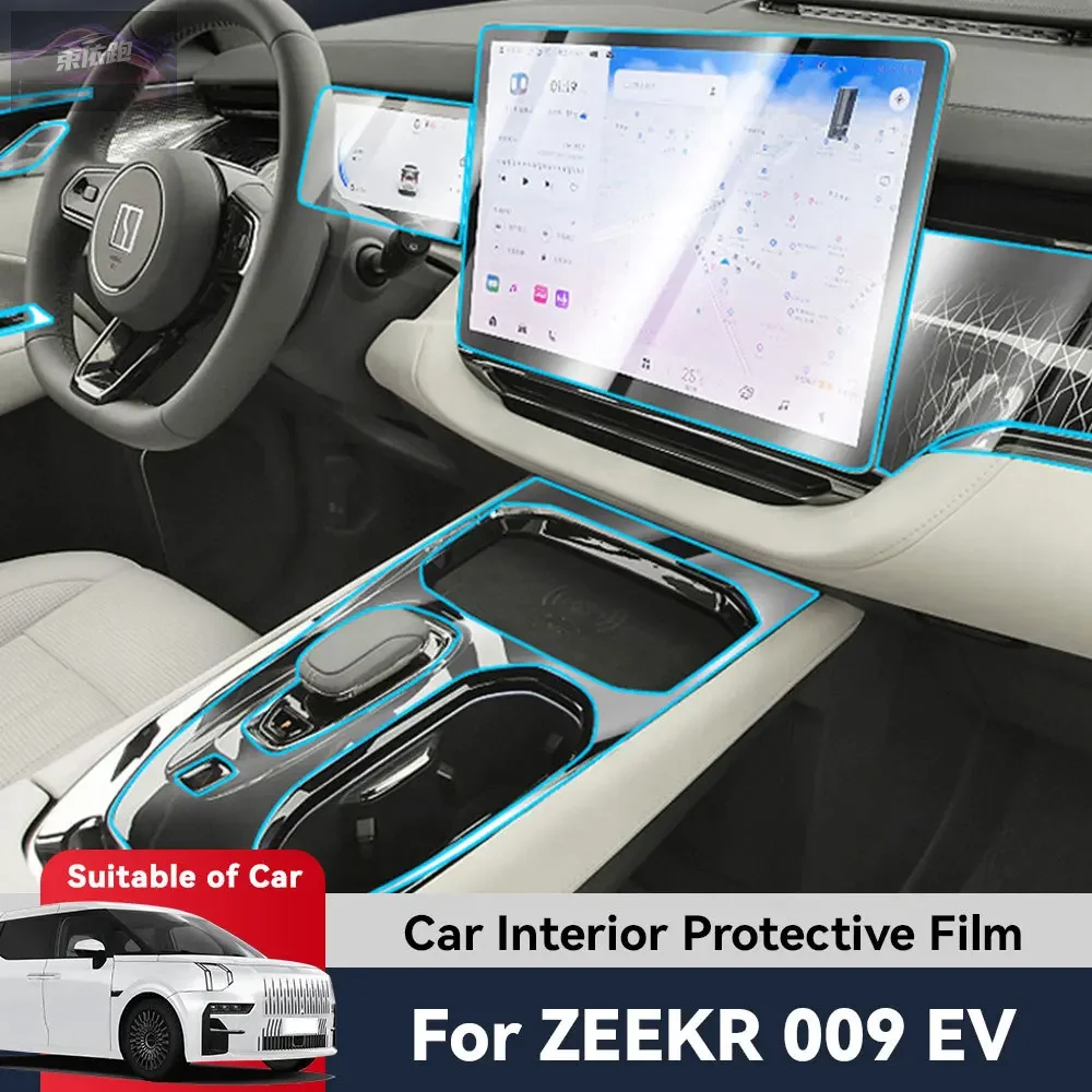 

For ZEEKR 009 EV 2023 2024 Car Interior Central Control Navigation Screen TPU Protector Film Anti Scratch Sticker Accessories