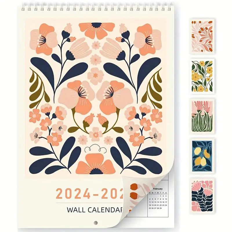 Art Wall Calendar 2025 Creative Art Nowatorski kalendarz Miesiąc estetyczny kalendarz 2025 Praktyczny kalendarz ścienny do planowania dla domu