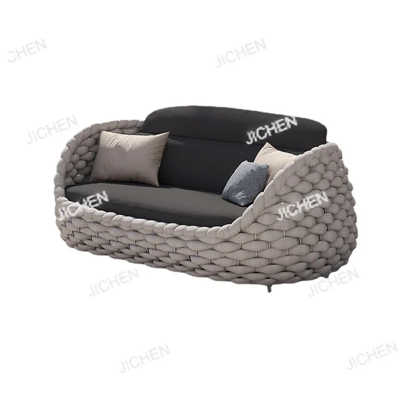 

Уличный диван, двор, вилла, балкон, открытая терраса из ротанга, стол и стулья для отдыха, садовый диван из ротанга, мебель