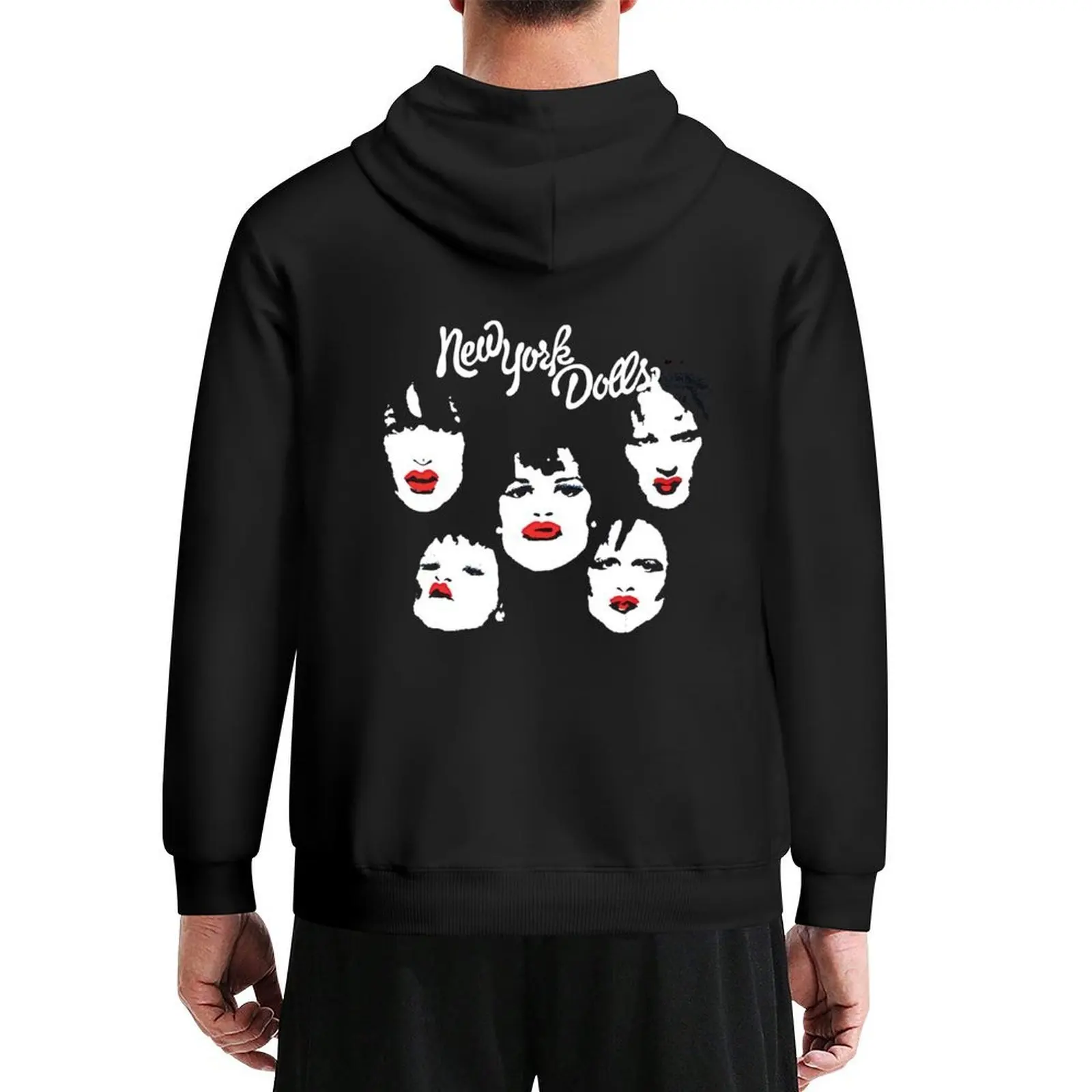 

New York Dolls Classic Retro Faces Logo Hoodie aesthetic clothing men's clothes men's coat korean autumn clothes mens hoodie
