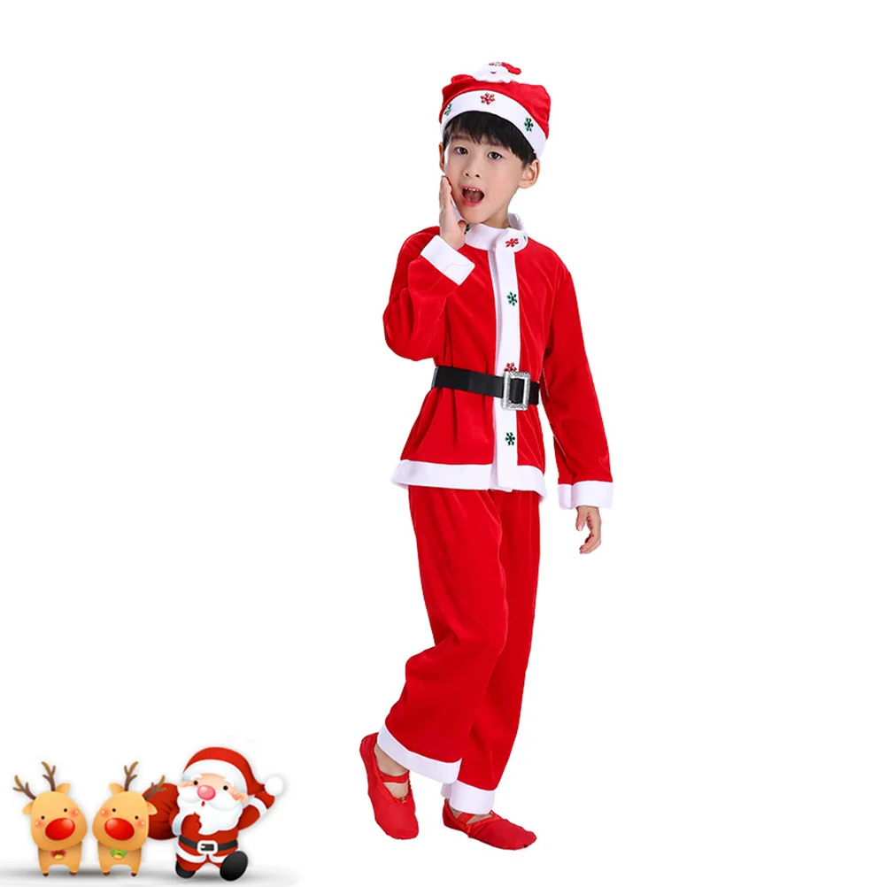 

Christmas Themed Party Clothing Santa Claus Costume for Boy Performance Performing Suit Stage Children's