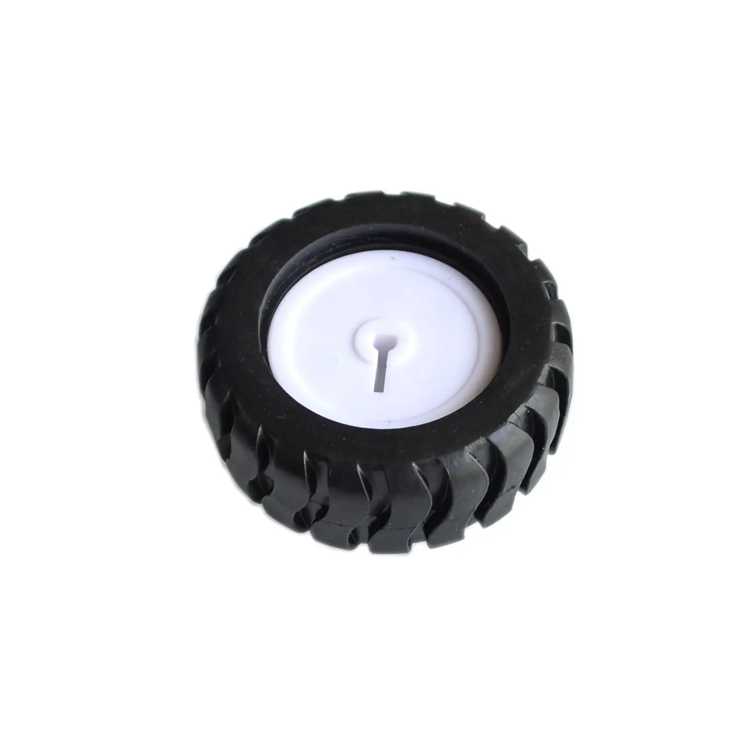 D-axis rubber tire, robot accessory, 43MM, tracking car model wheel, equipped with N20 gear motor