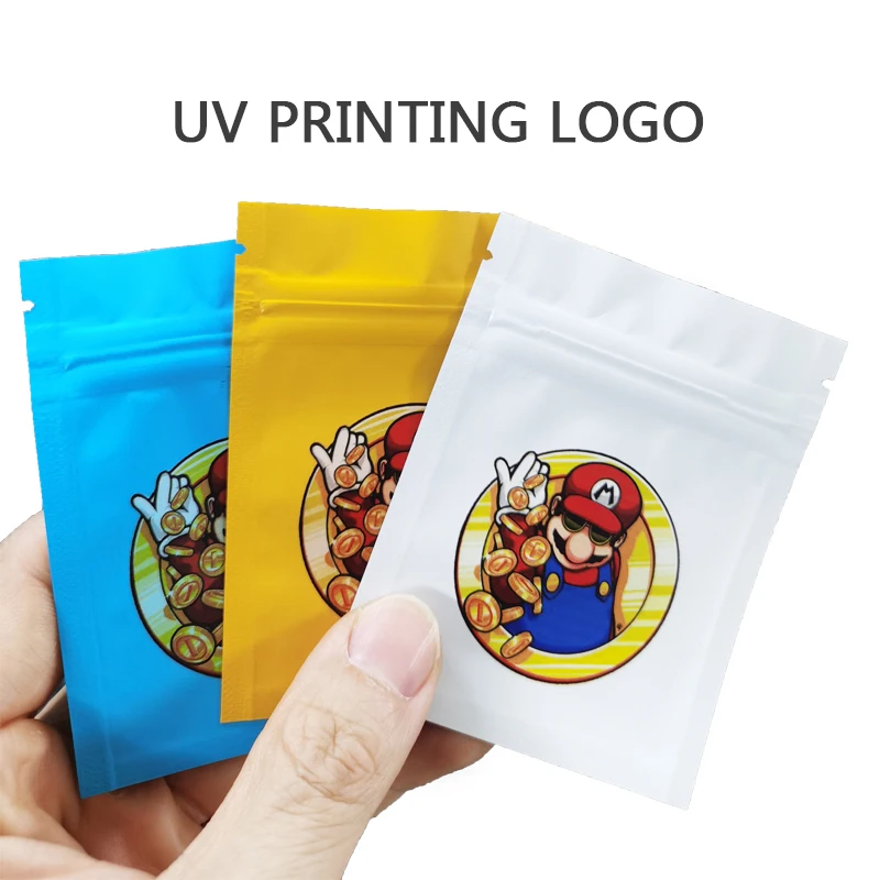 Printed Your Colors Logo Just 1 PCS 1 day done 7x9cm 1g 10x12.5cm 3.5g Zipper Bags USD 9 Customized Smell Proof Pouch