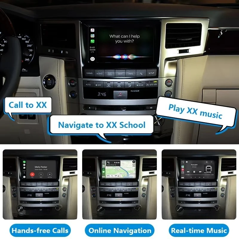 

LX570 Auto Electronics Wireless Apple CarPlay Android Auto Navigation & GPS for 2013 - 2015 Lexus Auto Integration Kits