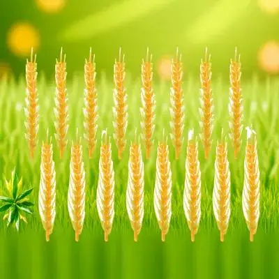 

50pcs Plastic Wheat Ear Bunches Simulation Craft For Home Decoration Artificial Bouquet Stems Desktop Decor Landscape