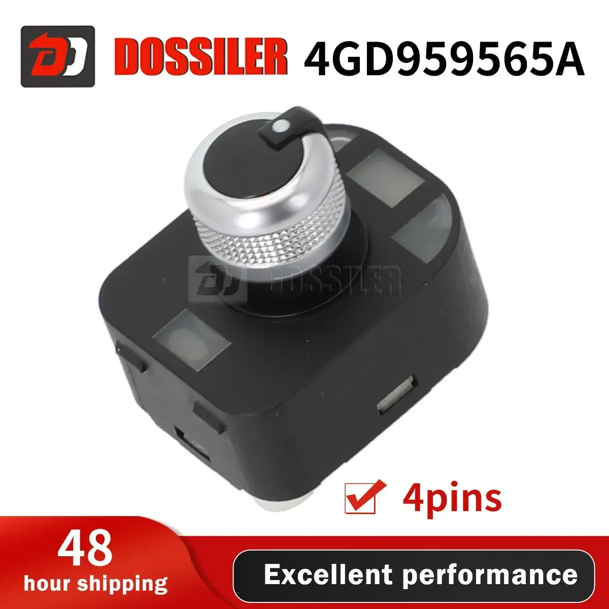 4GD959565A Dossiler For Audi A6 A7 R8 RS6 RS7 A8 Side Mirror Knob Switch Rearview Adjustment Car Parts Button 4GD959565A 4 Pins 