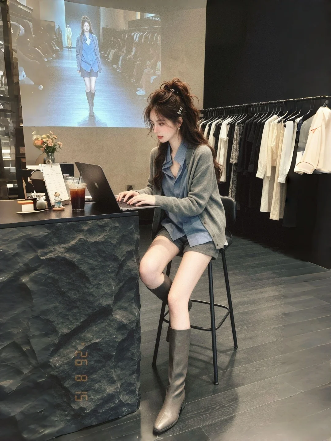 Loose Knitted Color Block Outerwear Cardigan Casual Style Women's Autumn Fashion Top Comfortable Fit Long Sleeve round Neck