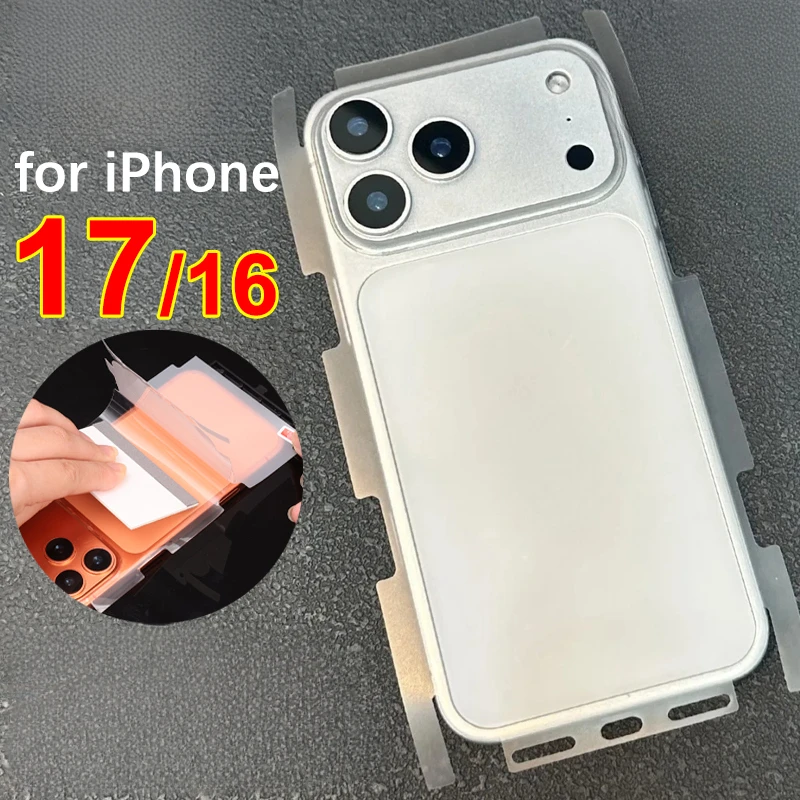 Protector de Borde Lateral y Trasero para Apple iPhone 17 16 Pro Max 17 Air 17Pro, Película de Hidrogel TPU Suave HD con Autorreparación de Rayones 2
