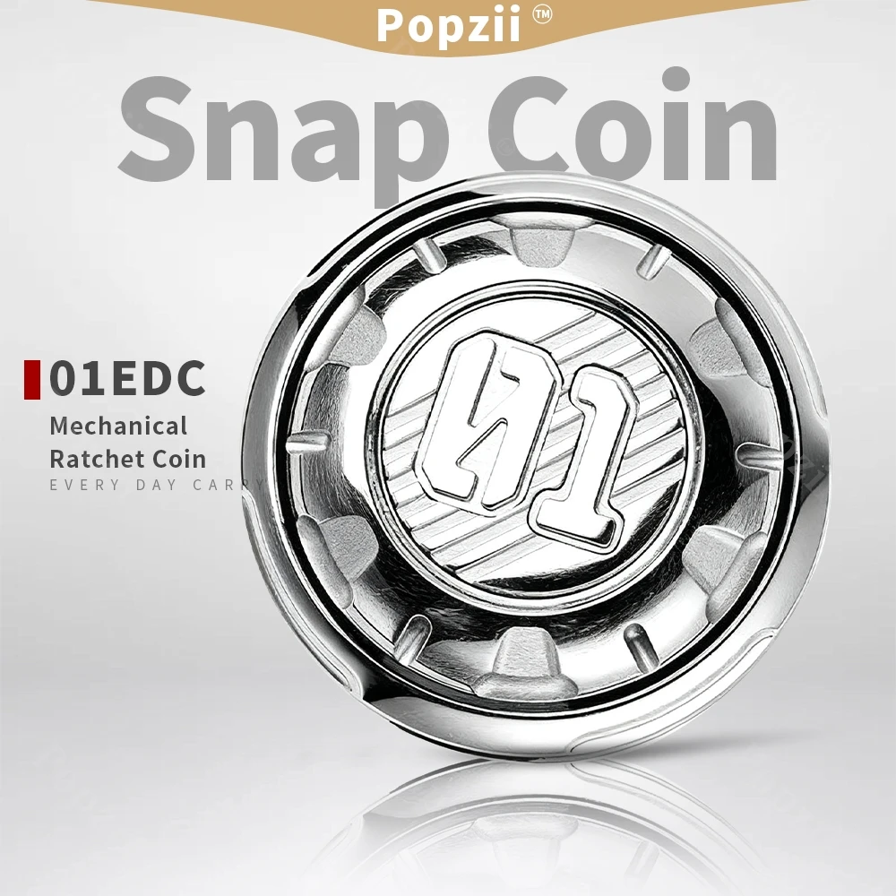 01EDC – pièce de monnaie à cliquet mécanique, Fidget Spinner, gyroscope du bout des doigts, jouet à pression, Gadgets anti-Stress au bureau, jouets d'anxiété