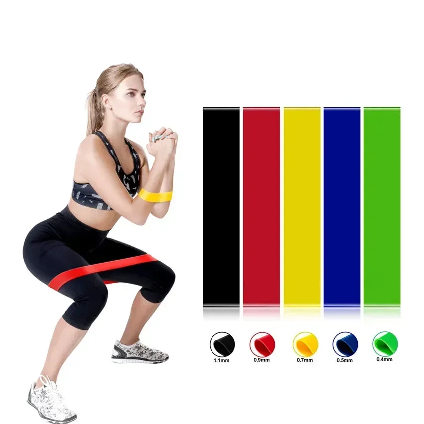 X-light to X-heavy Yoga Resistance Rubber Bands Fitness Elastic Bands Training Fitness Gum Pilates Sport Workout Equipment