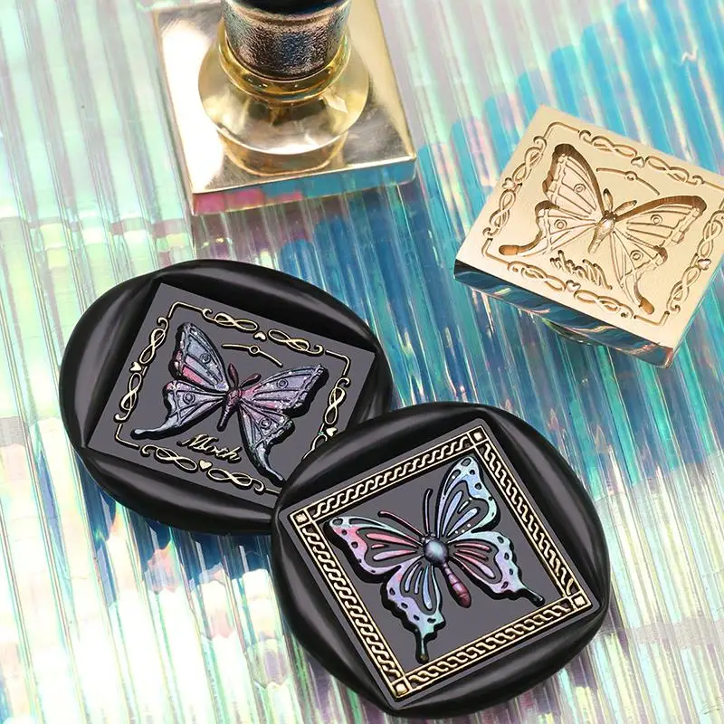 3D Relief Wachs Siegel Stempel Kopf Retro Insekt Muster Serie Feuer Farbe Stempel Kopf Für Hochzeit Einladung Sammelalbum Umschlag Geschenk