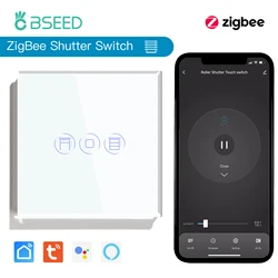 Interruttore a scatto Zigbee BSEED interruttore a sfioramento a parete intelligente interruttori a rullo intelligenti Tuya Smart Life APP Google Alexa Voice Control