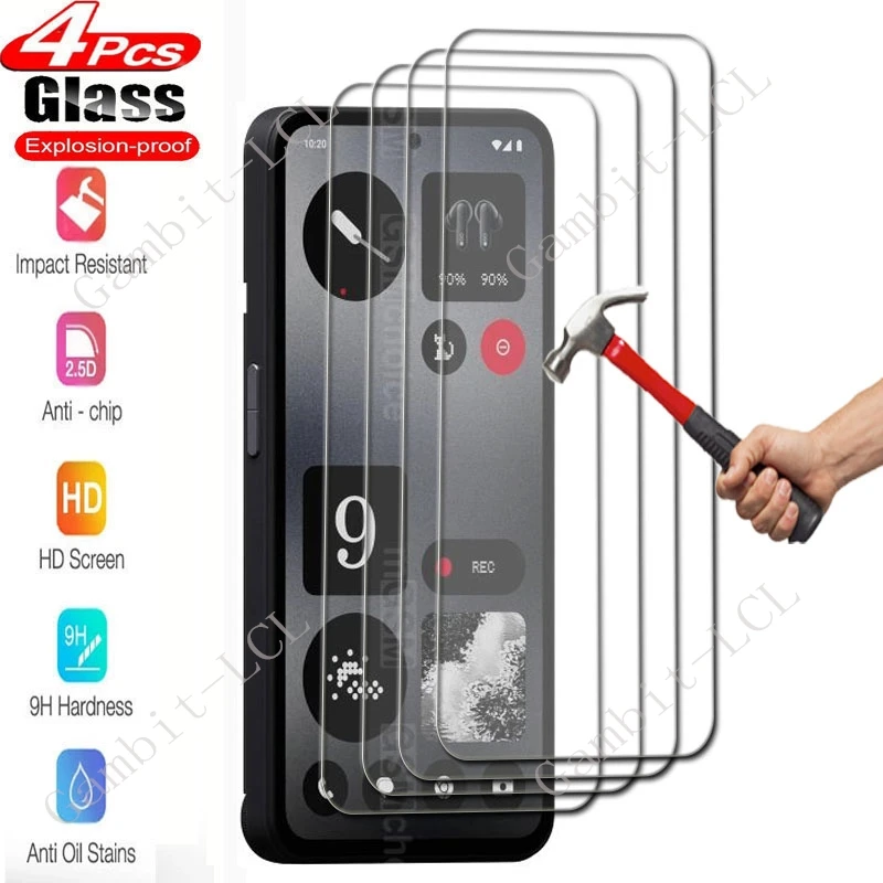 4PCS Für Nothing CMF Telefon 1 CMFPhone1 2 2A Plus 3A Pro Phone1 Phone2 Phone2a Phone3A Screen Protector gehärtetem Glas Film Abdeckung – Detail 1