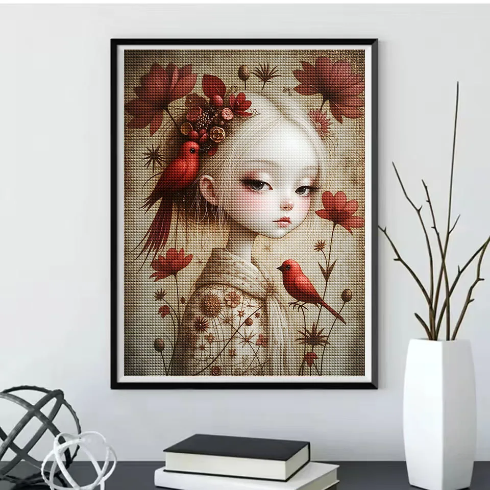 

5D DIY Gem Art diamond painting with full square round stones WOWO mosaic embroidery girls cross-stitch kit home decoration gift