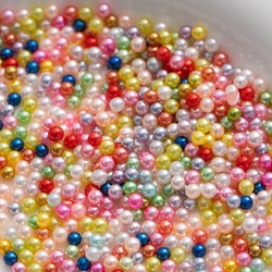 100-1000Pcs Imitation Pearls Without Hole Round Beads DIY Jewelry Making Findings Bracelets Necklaces Crafts Accessories