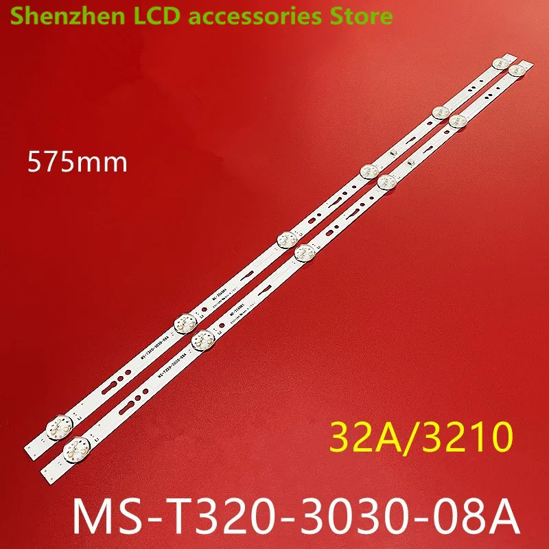 FOR Ming CAI  MC-32A3291 Light bar MS-T320-3030-08A JS-ME32M106ED .908L 6LED  3V　575MM 100%NEW LED backlight strip　