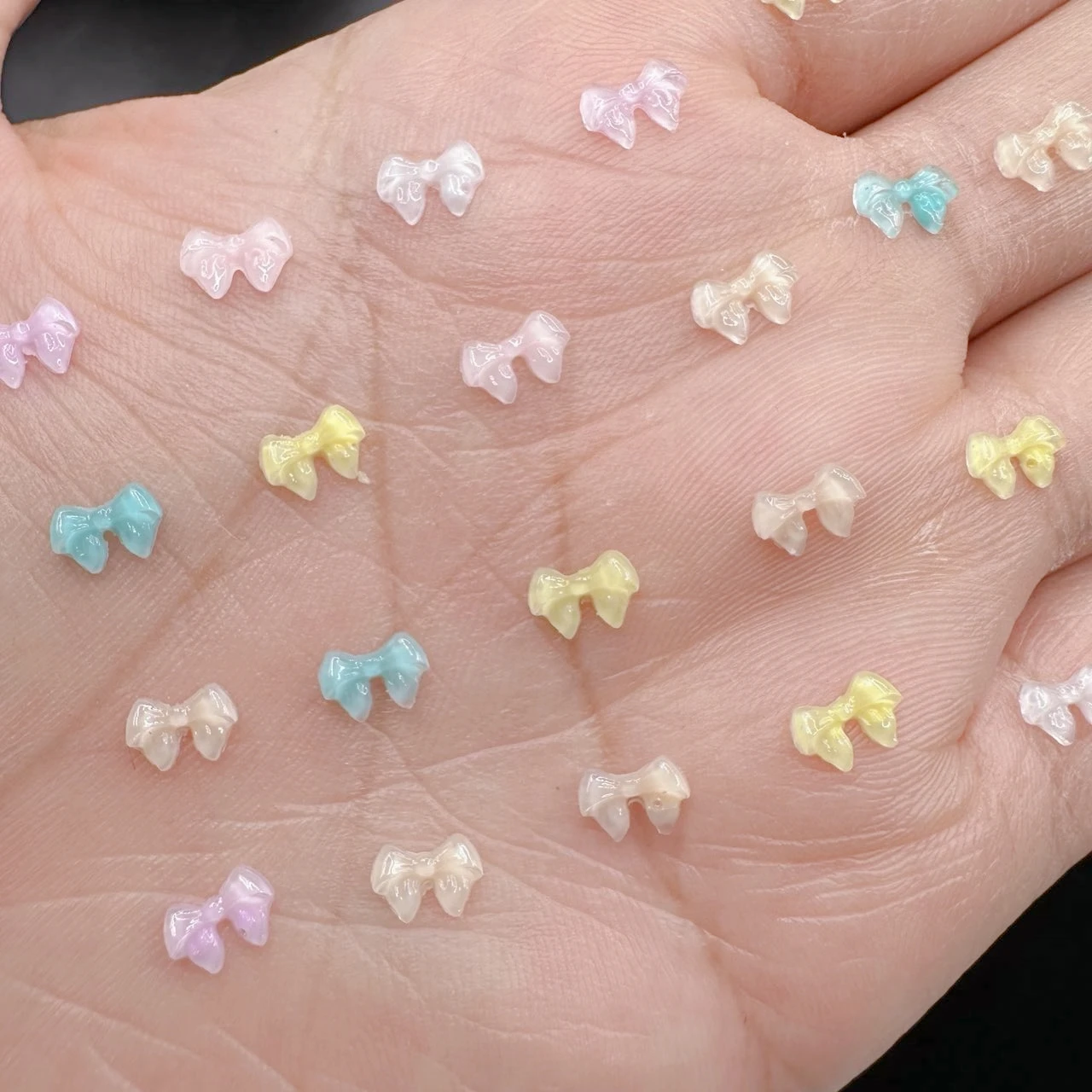 50 قطعة القوس الشفاف مسمار الفن أجزاء السحر السائبة لامعة صغيرة الراتنج الشريط مسمار الراين DIY بها بنفسك الصيف مسمار ديكور فني اكسسوارات #4