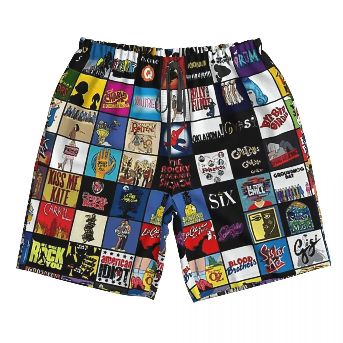 

Broadway Musical Theatre Logos - Hand Drawn 1 Trunks Beach Board Shorts Casual Quick Dry Swim Summer Men Pants