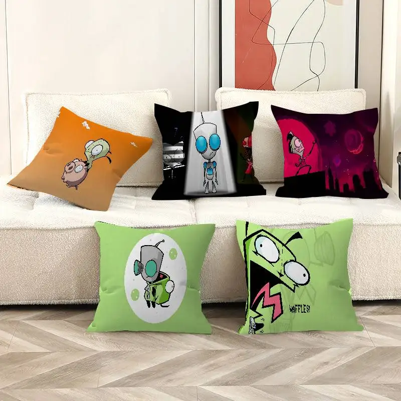 Invader Z-Zim Lucky Dragon Pillow Cover Sofa Cushion Cover Home Room Decoration Children Gift
